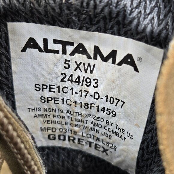 Altama Temperate Weather Gore Tex Lace Up Military Boots Men\'s Vibram Sole 5 XW main image 8